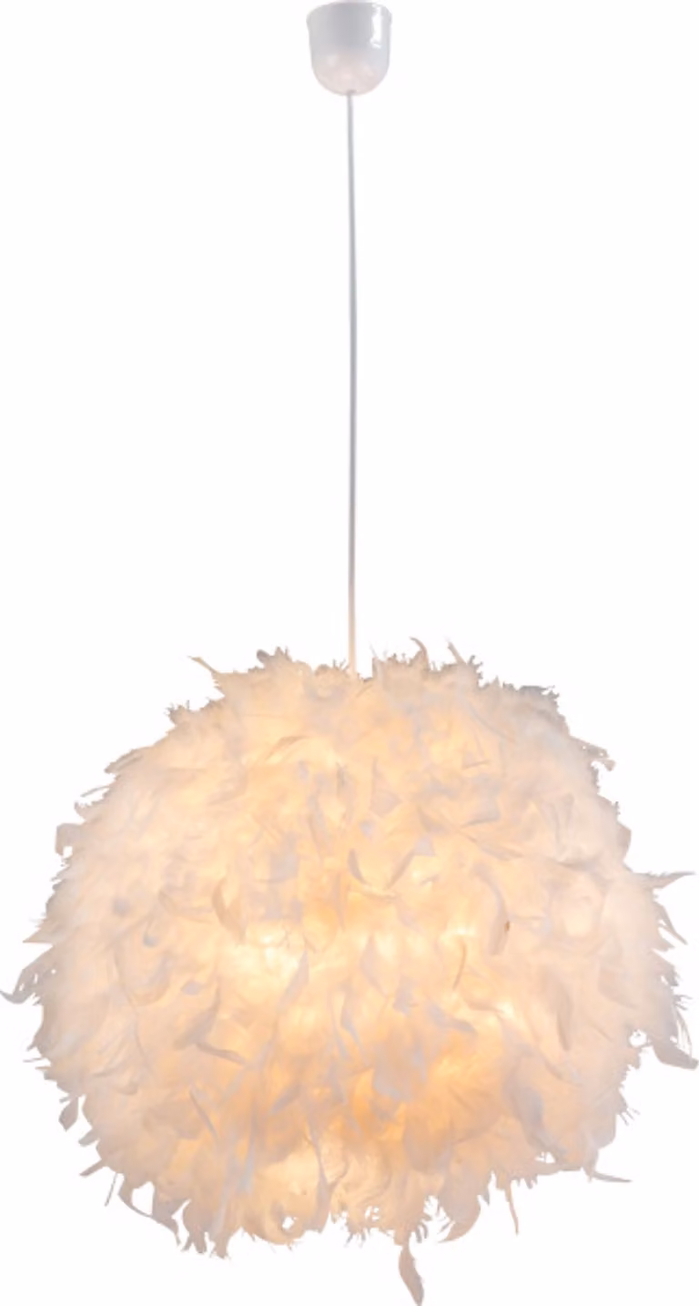 Globo Lighting lampada a sospensione in plastica bianca, 1x E27