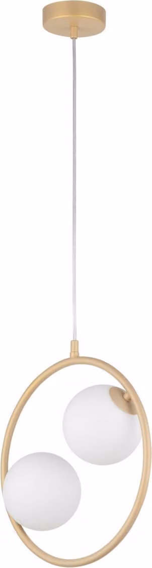Lampada a sospensione moderna decorativa in oro due sfere di vetro all'interno del bordo Aqua 2xG9 12W Sigma Lighting