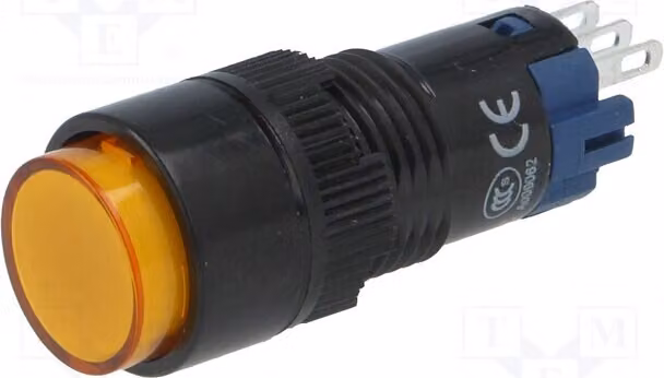 1 interruttore a pulsante, posizione: 2, 0,5A/250VAC, funzionamento: ON-(ON), 1A/24VDC, grado di protezione IP40, modello LAS2Y-11/O, marca Stard-Sc