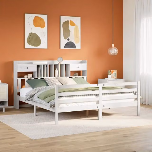 Giroletto con Libreria senza Materasso 180x200 cm in Legno Pino 3321945