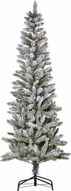 Albero di Natale Artificiale Minimal Verde e Bianco L: 60 cm, H: 180 cm