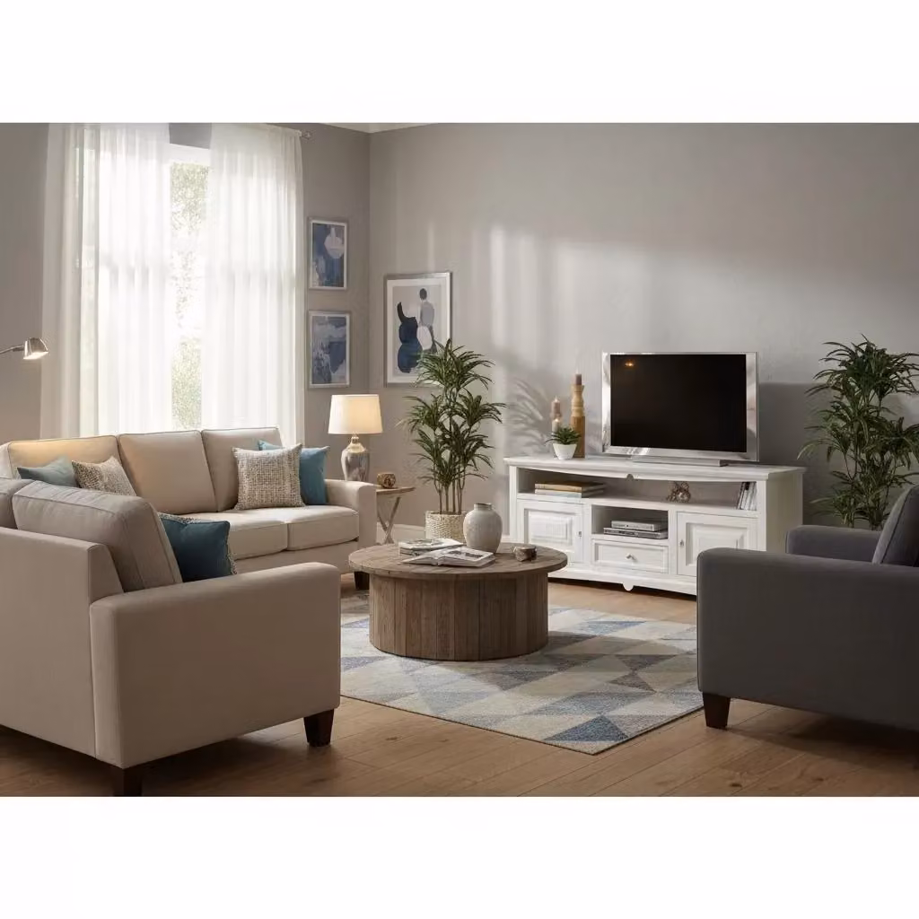 Mobile porta TV Goccia classico in legno bianco Mobili 2G L/P/H: 170 x 46 x 69 cm – 3