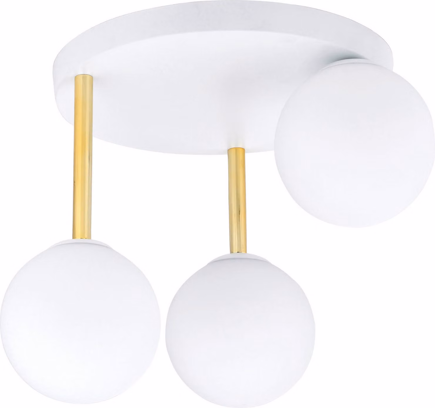 Lampada da soffitto Emibig 3xE14 10W DOLCE con 3 paralumi bianchi 1261/3
