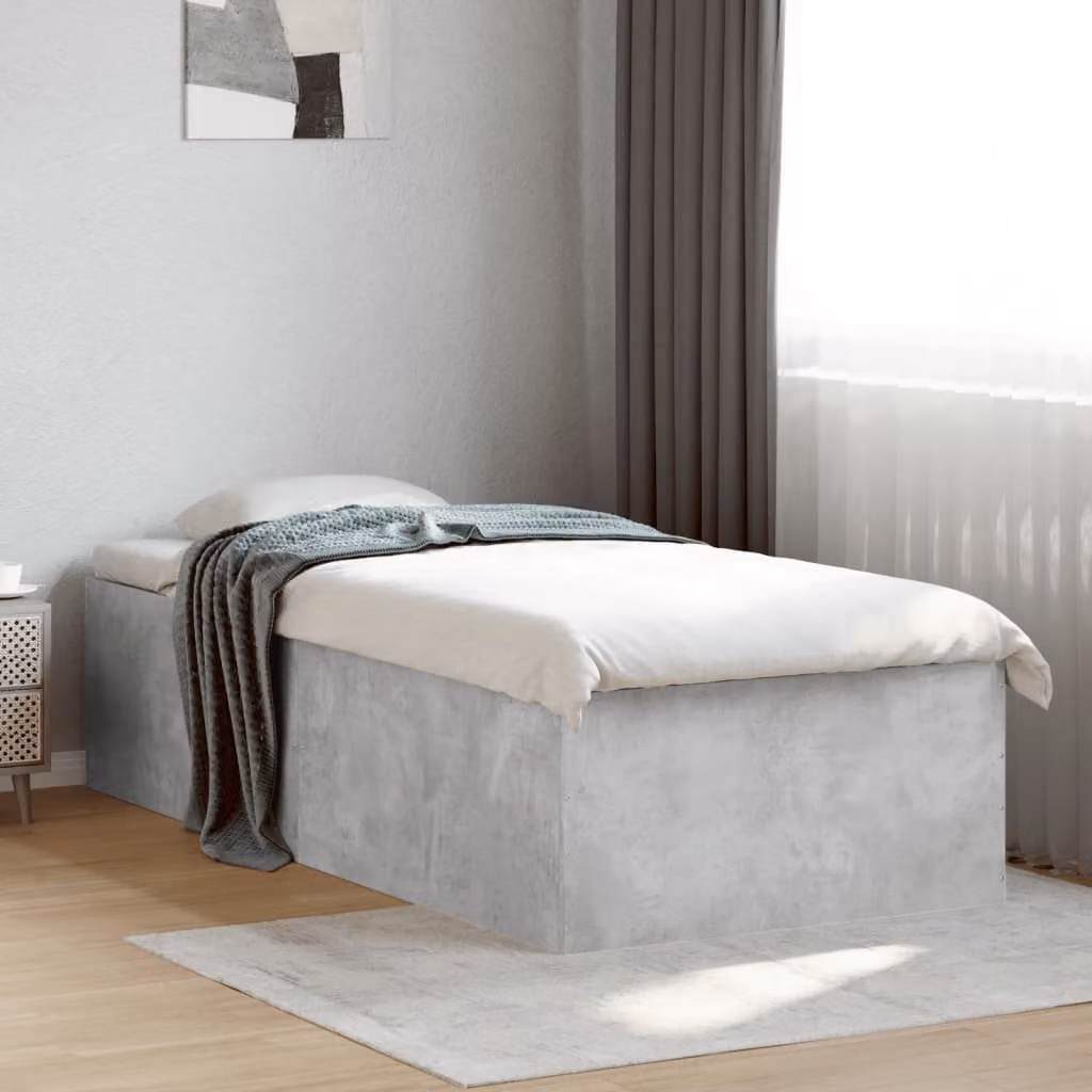 vidaXL Giroletto Grigio Cemento in Legno Multistrato L: 100 cm, P: 200 cm