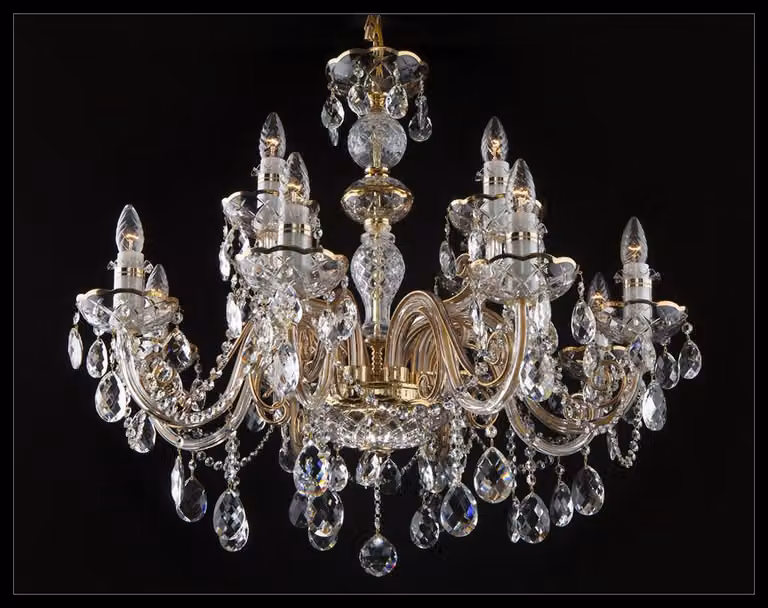 Klassischer Decken Kronleuchter Leuchte Lampe Bohemia Beleuchtung Kristall