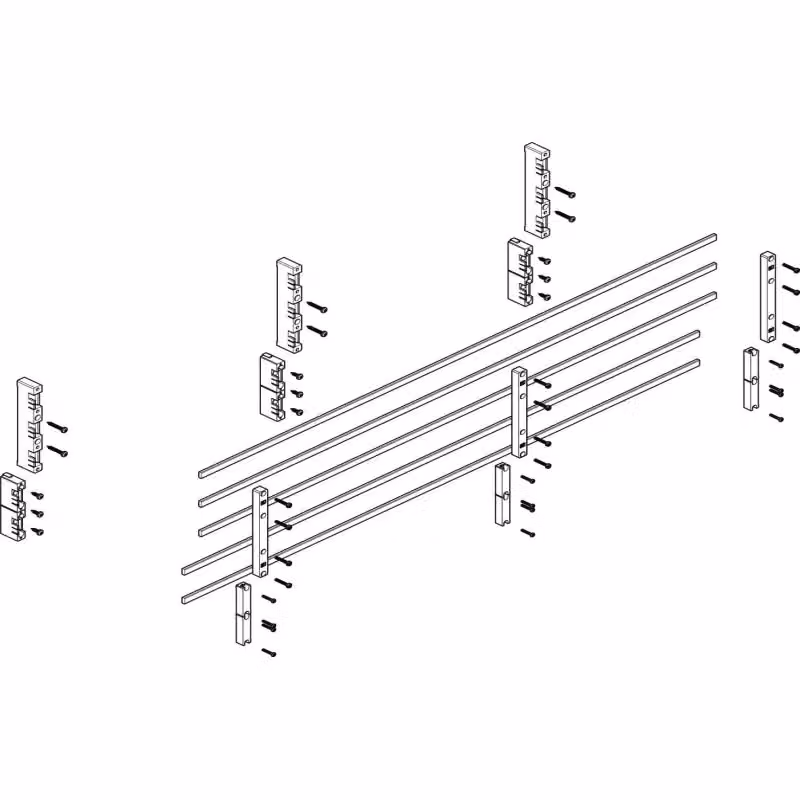 Modulo barra collettrice ABN piatto 4FB/3RE 60 mm con CU 12x5 mm, a 5 poli, EBM 32 mm MFSC43615