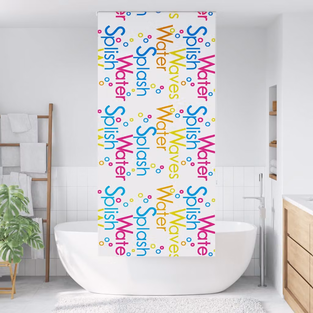 vidaXL Tenda a Rullo Doccia 110x240 cm Larghezza Tessuto 106 cm