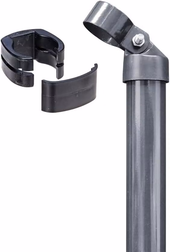 Alberts 602536 Set di angolari per rete elettrosaldata Fix-Clip Pro® , zinco-fosfato antracite metallizzato, per la posa nel calcestruzzo, altezza recinzione 1220 mm