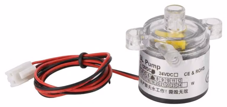 Mini pompa dell'acqua 12V, 7W, senza spazzole, in plastica, silenziosa