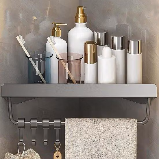 Organizer da bagno con 2 metodi di fissaggio