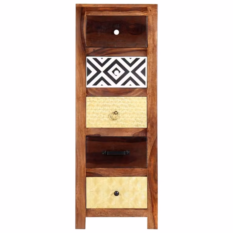 Credenza 40x30x110 cm in Legno Massello di Acacia