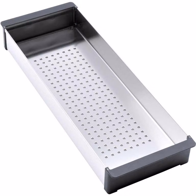 Accessori Franke - Vaschetta di raccolta per lavelli, 156x439x54 mm, acciaio inox/plastica nera 112.0066.060