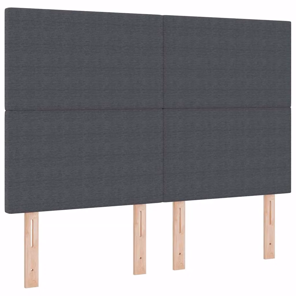 Testiera per letto imbottita vidaXL in tessuto corda grigio 160 cm – 2