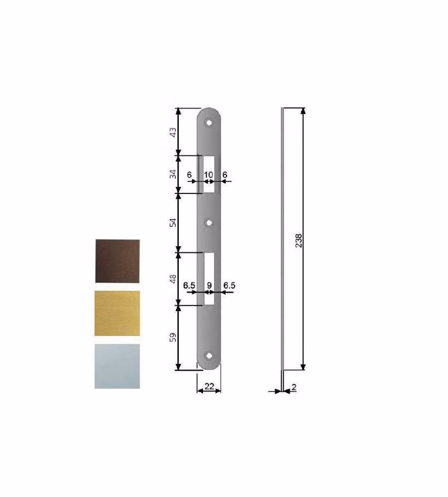 Incontro Serrature Patent Bt 8X90 Cromo Op 590 Agb