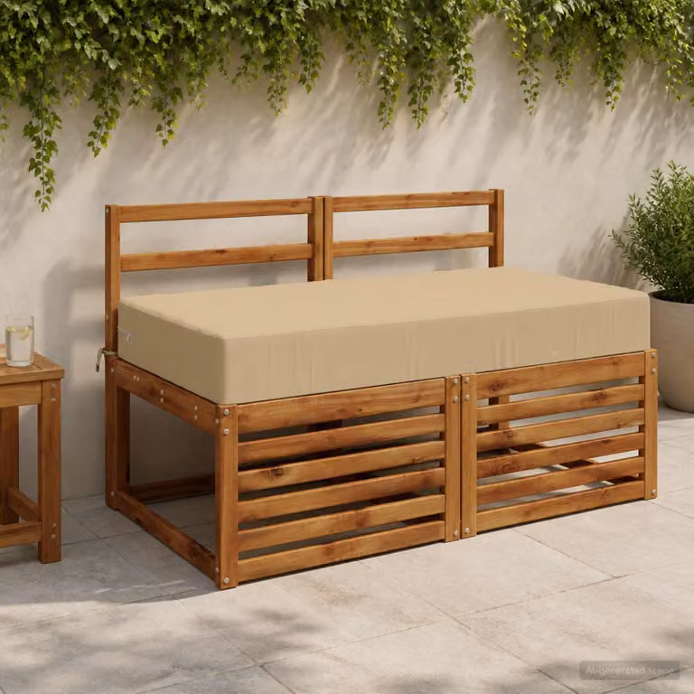 vidaXL Cuscino per la seduta SOEST Beige in Poliestere con Rivestimento Lavabile