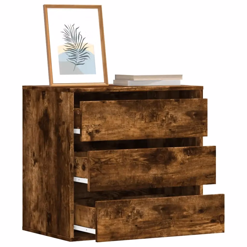 Cassettiera Angolare in Legno Multistrato Rovere Fumo L: 60 cm, P: 41 cm, H: 58 cm – 2