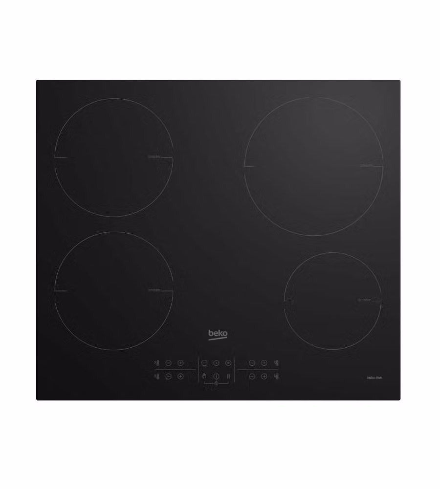 Piano cottura a induzione Beko Hii64200Mt Black con 4 zone di cottura, incasso, vetro, Larghezza: 60 cm – 2