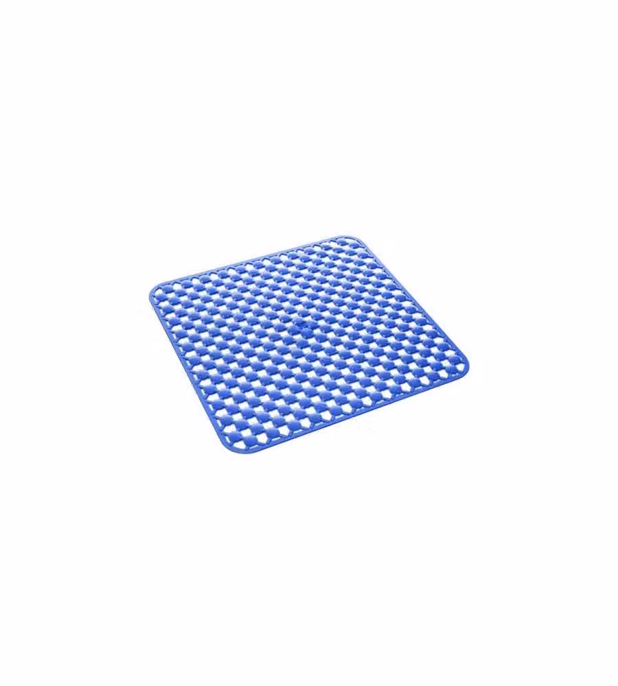 Gedy Tappetino Doccia Antiscivolo Blu 51x51 cm in Gomma Made in Italy