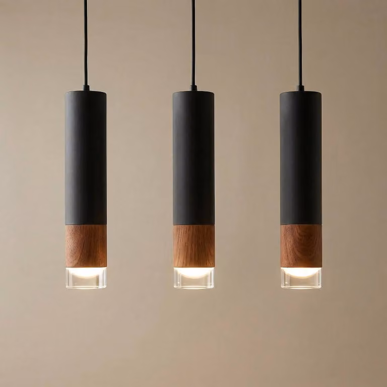 Lampada a sospensione Fida Lamkur, dimmerabile, Nero, Soggiorno / Sala da pranzo, Metallo, Moderno, Lampada a sospensione
