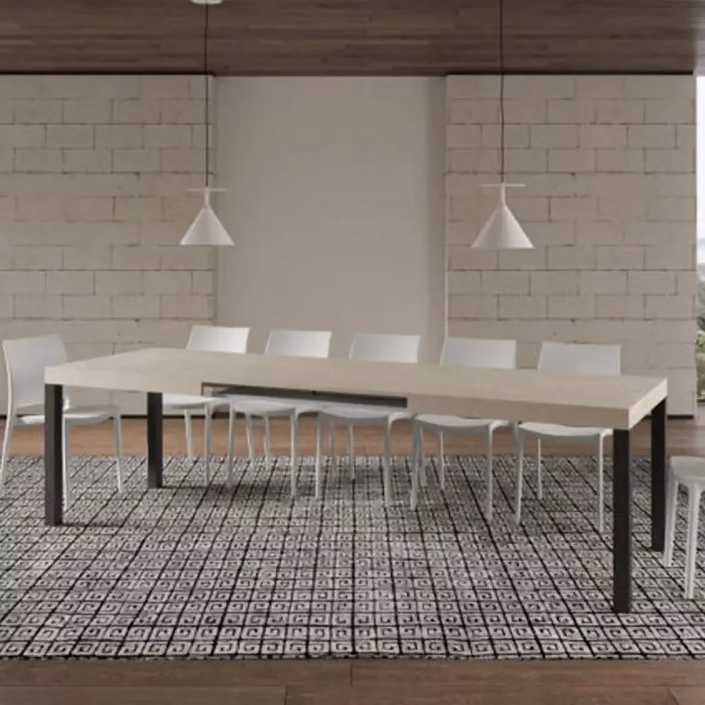 Tavolo allungabile Itamoby Everyday cashmere con gambe antracite L: 200-460 cm, P: 90 cm – 2