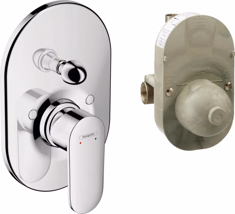 Hansgrohe Vernis Blend - Miscelatore da parete per vasca con corpo, cromo 71473000
