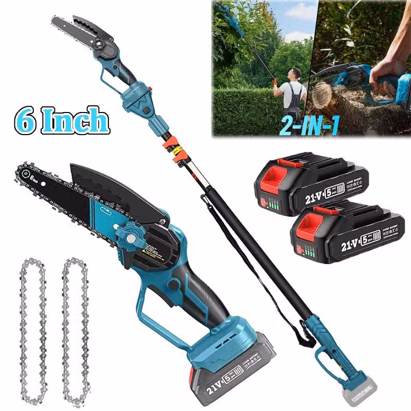 Troncatrice elettrica - Lame da 6 pollici - Senza fili, ideale per potare rami alti e per la manutenzione del giardino