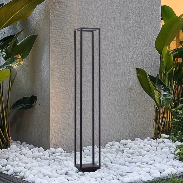 Lampioncino da giardino Thorvid Lucande, Nero, Alluminio, Moderno, Lampada LED da esterni