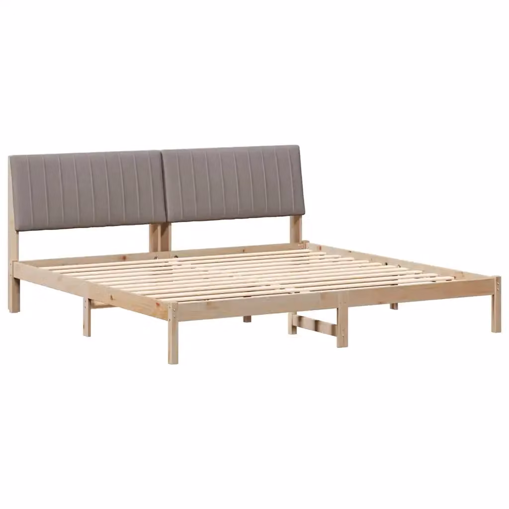 Struttura letto moderno vidaXL in pino massello marrone 200 x 200 cm – 2