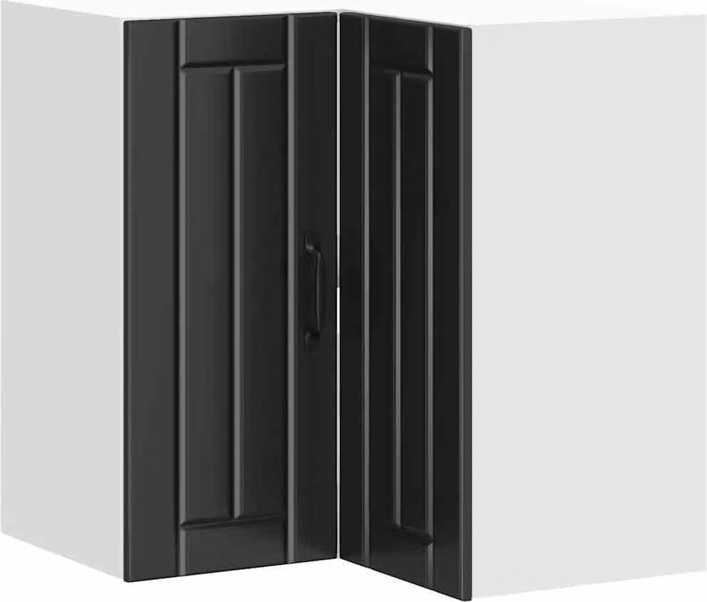 Pensile da Cucina ad Angolo Lucca Nero in Legno Multistrato