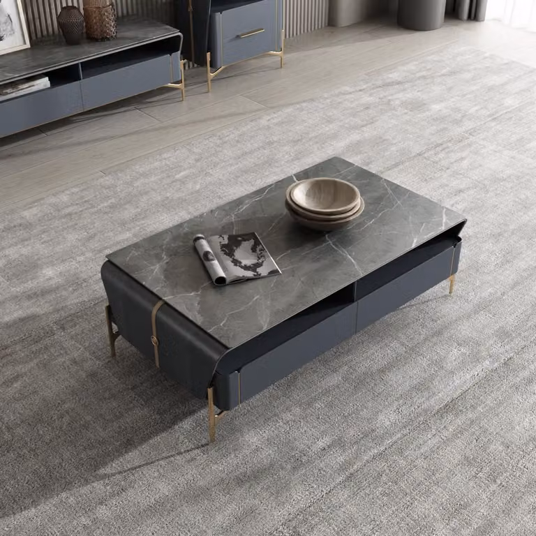 Couchtisch Tisch Luxus Design Tische Kaffee Beistelltische Wohnzimmer Stein