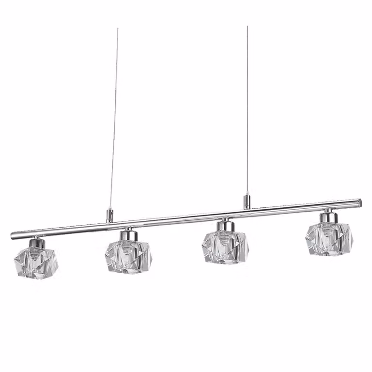 Lampada a sospensione LED ZENITH 4xLED/5W, cromo/cristalli L: 1200, H: 715