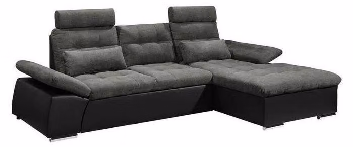 Ecksofa L-Form Sofa Wohnlandschaft Garnitur Polster Bettfunktion Design Modern