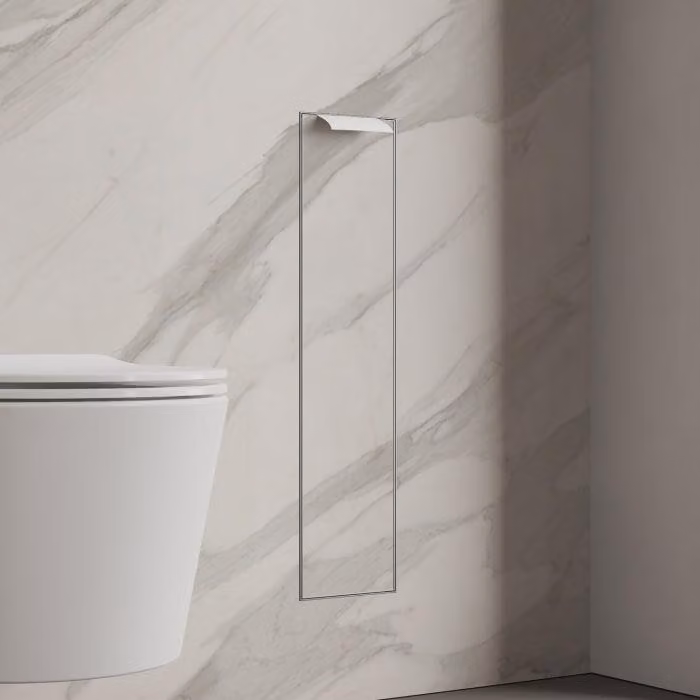 Modulo WC a incasso Kronenbach Cube Design, dimensioni 15,4 x 65,8 cm, apertura porta a destra