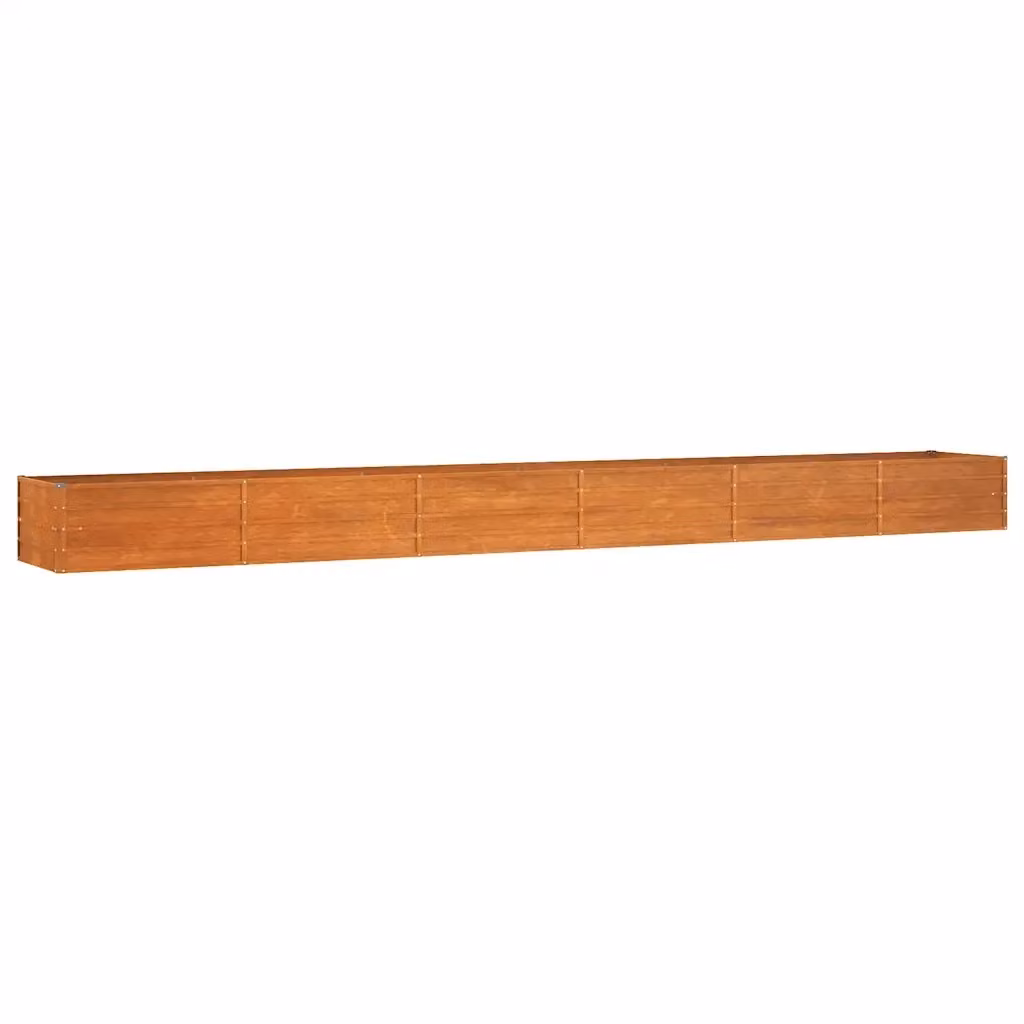 Letto rialzato da giardino vidaXL in acciaio Corten color marrone L: 600 cm, P: 80 cm, H: 45 cm – 2