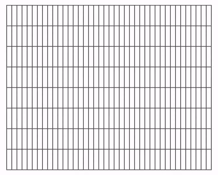 Alberts 642938 Staccionata doppia, plastificata, antracite, altezza 160 cm