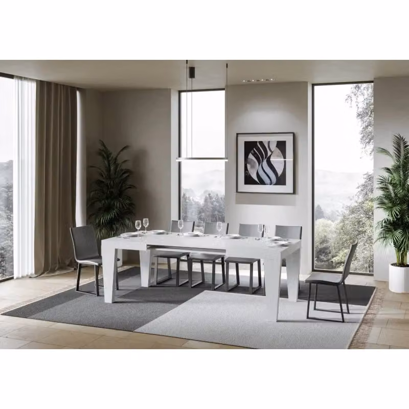 Tavolo allungabile moderno Spimbo ITAMOBY Bianco Frassino L: 140-400 cm, P: 90 cm – 2