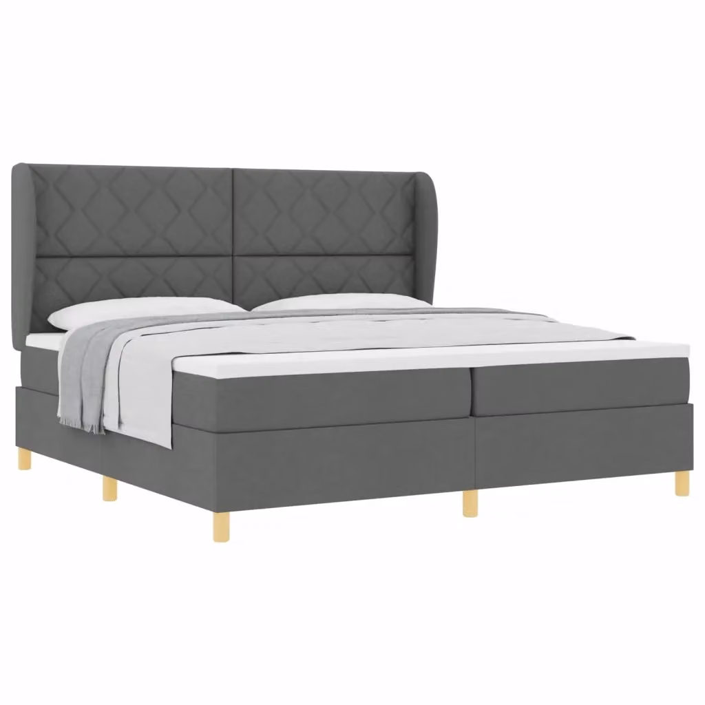 Letto Ibrido con Testiera in Tessuto vidaXL Grigio L: 200 cm, P: 200 cm, H: 280 cm – 2