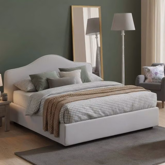 Letto Matrimoniale Alborella Talamo Italia Bianco con Contenitore a Alzata L/P/H: 160 x 200 x 175 cm – 1