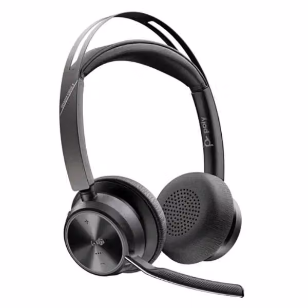 Cuffie HP Poly Voyager Focus 2 Microsoft Teams Certified con Bluetooth e Adattatore USB-C/USB-A, Nero – 2