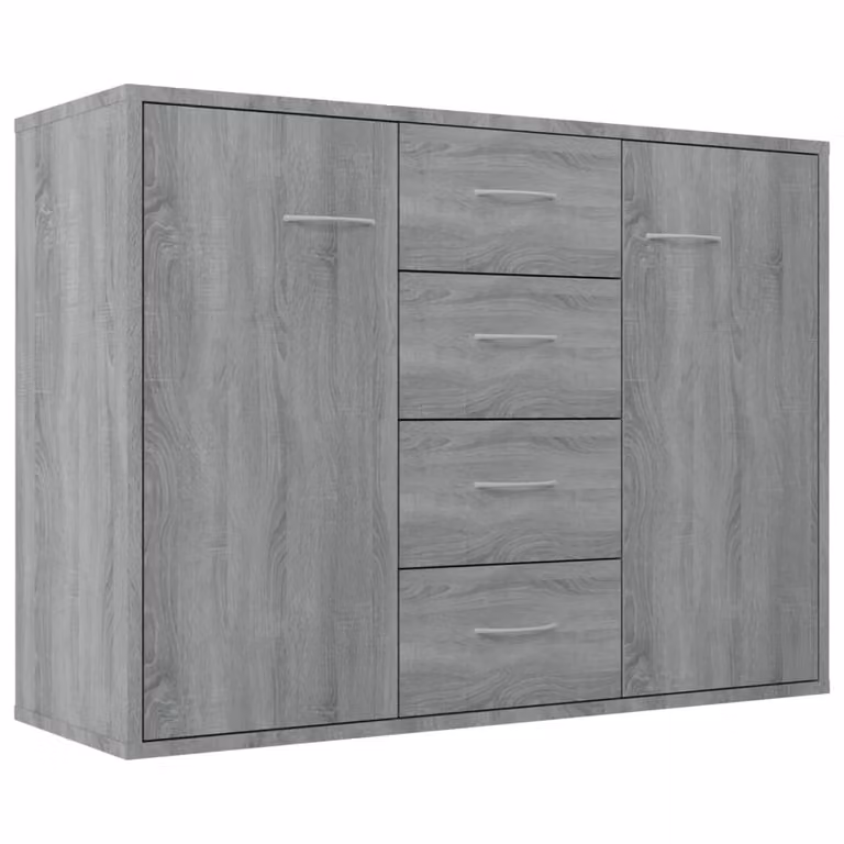 Credenza Grigio Sonoma 88x30x65 cm in Legno Multistrato