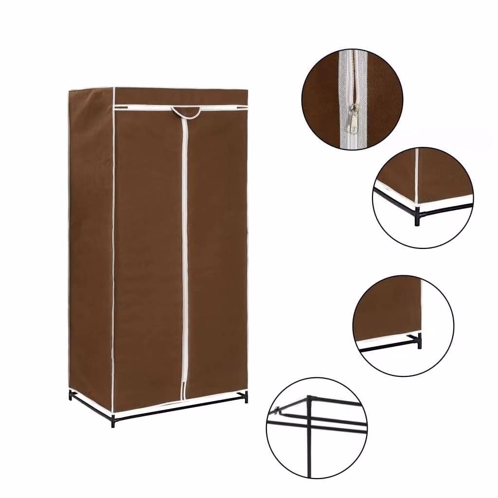 vidaXL Armadi 2 pz. Marrone 75Ã50Ã160 cm