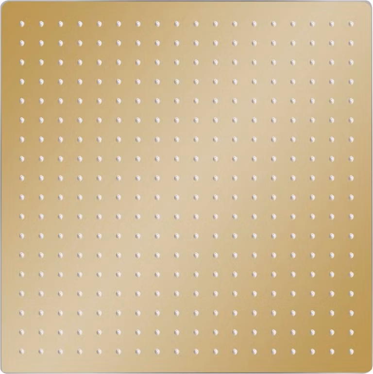 Testa Doccia a Pioggia in Acciaio Inox 50x50 cm Quadrata Oro