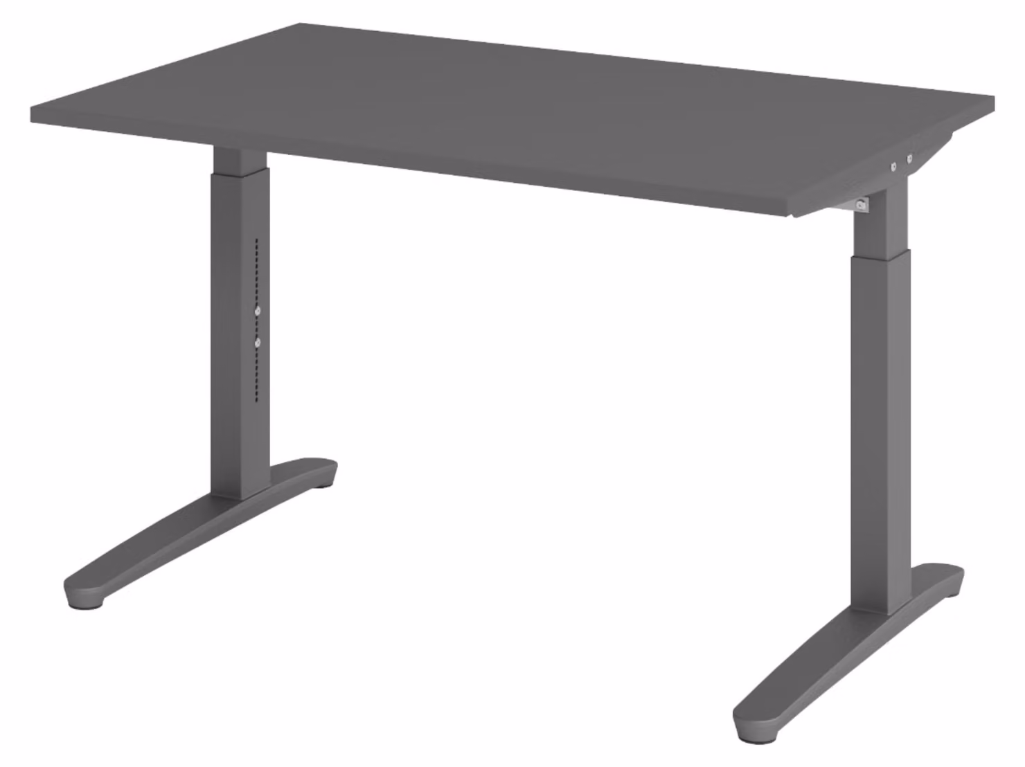 Scrivania bümö serie XB - Dimensioni: 120 x 80 cm, finitura: grafite, struttura: grafite