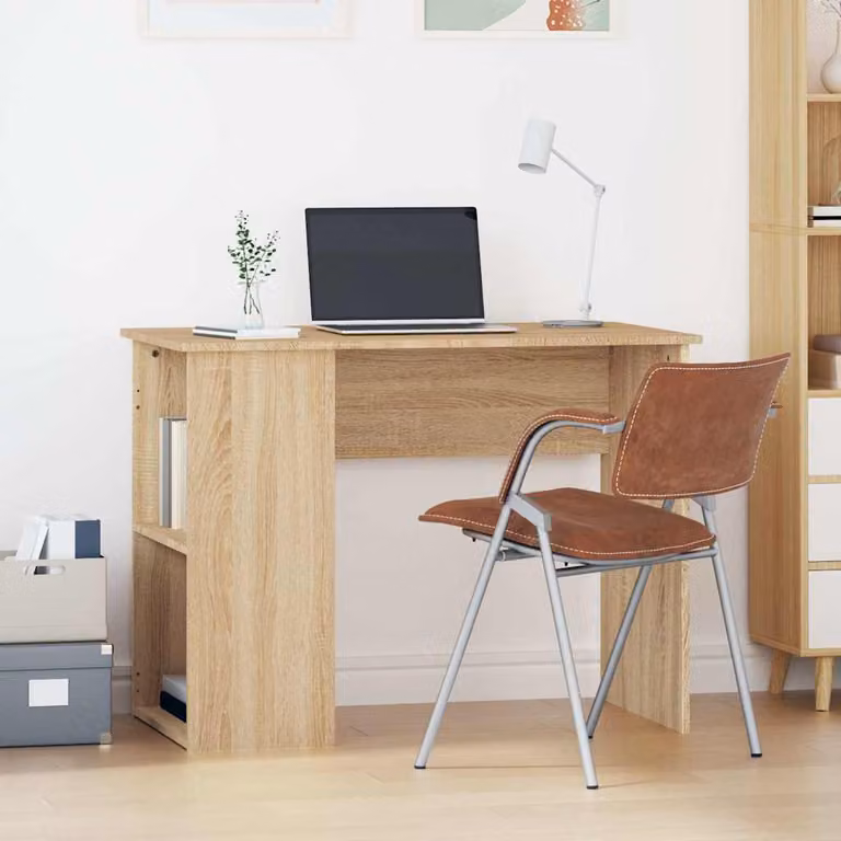Scrivania moderna vidaXL in legno Rovere Sonoma, L 100 x P 55 x H 75 cm