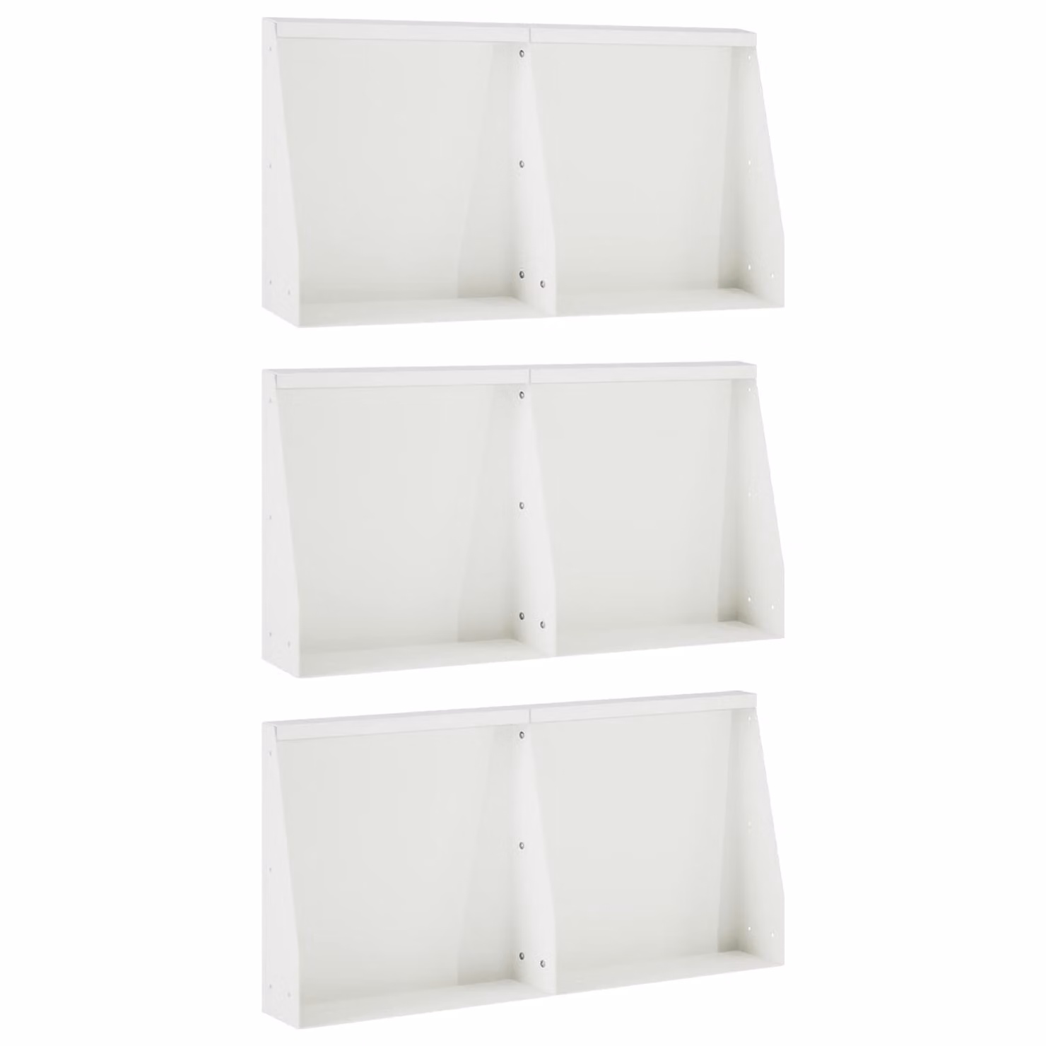 Set di 6 aiuole rialzate vidaXL in acciaio bianco per giardino ornamentale L: 40 cm, P: 12 cm, H: 30 cm