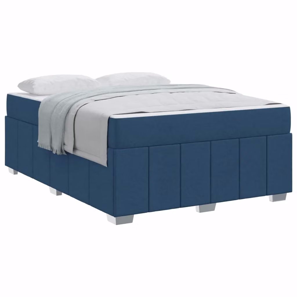 Struttura letto con materasso vidaXL in tessuto blu, L: 160 cm, P: 200 cm – 2