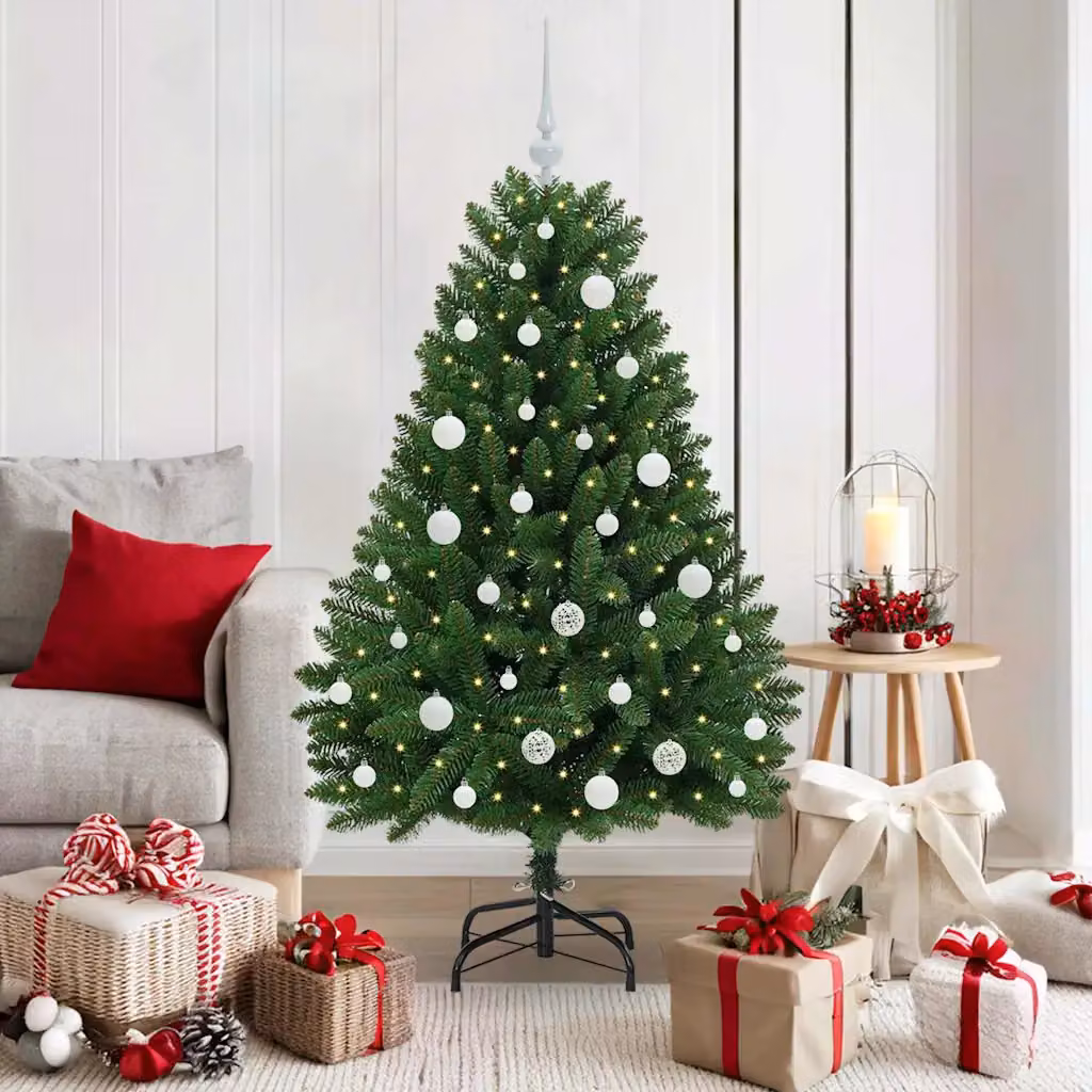 Albero di Natale artificiale vidaXL verde con 150 LED bianco caldo