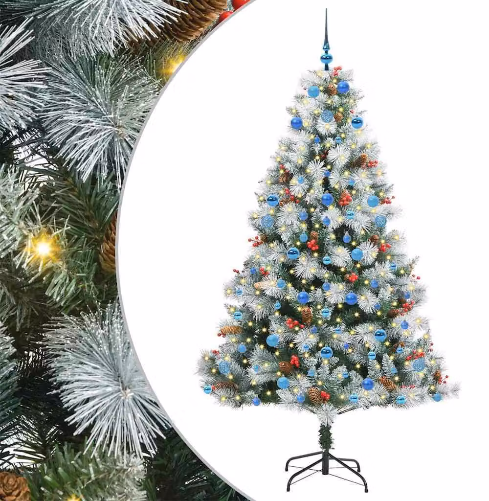Albero di Natale artificiale, colore verde, altezza 210 cm