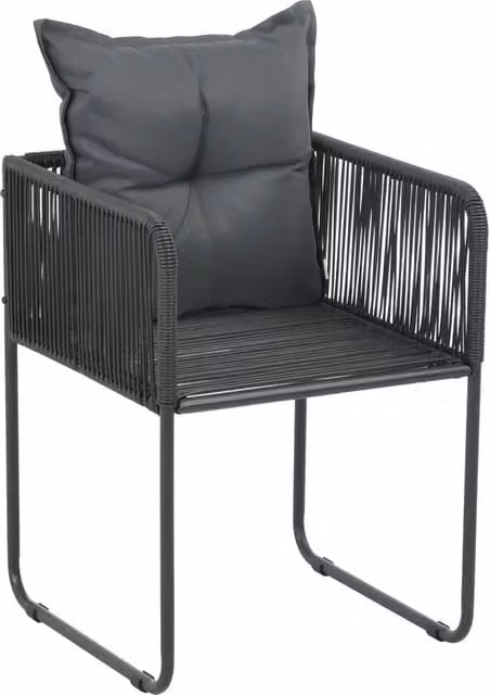 Sedie da Esterni 6 pz con Cuscini in Polyrattan Nere 313108