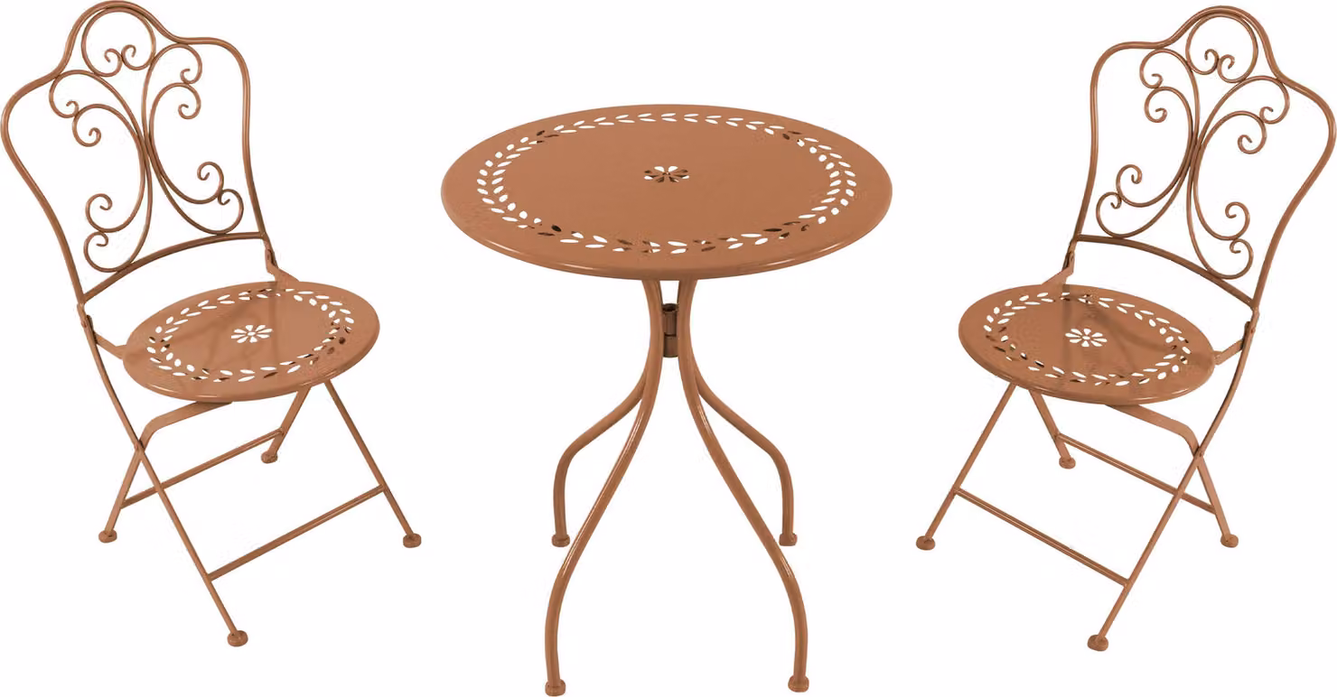 AXI Marilou Tavolo e sedia da bistrot, 2 sedie 1 tavolo, set da bistrot per esterni Terracotta - Set da giardino bistrot, tavolo da bistrot a mosaico per giardino/balcone/terrazza